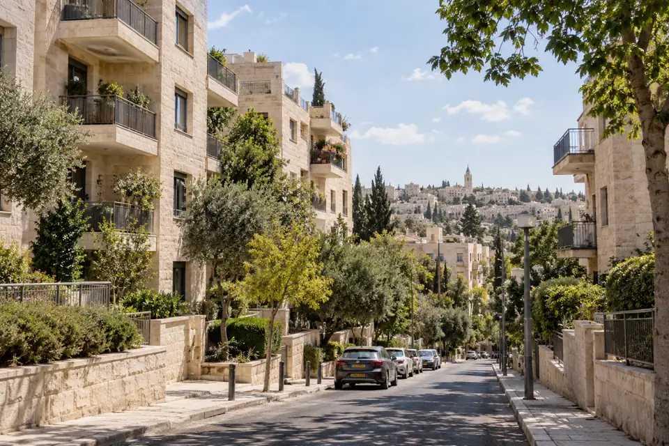 Immeuble résidentiel en pierre à Jérusalem