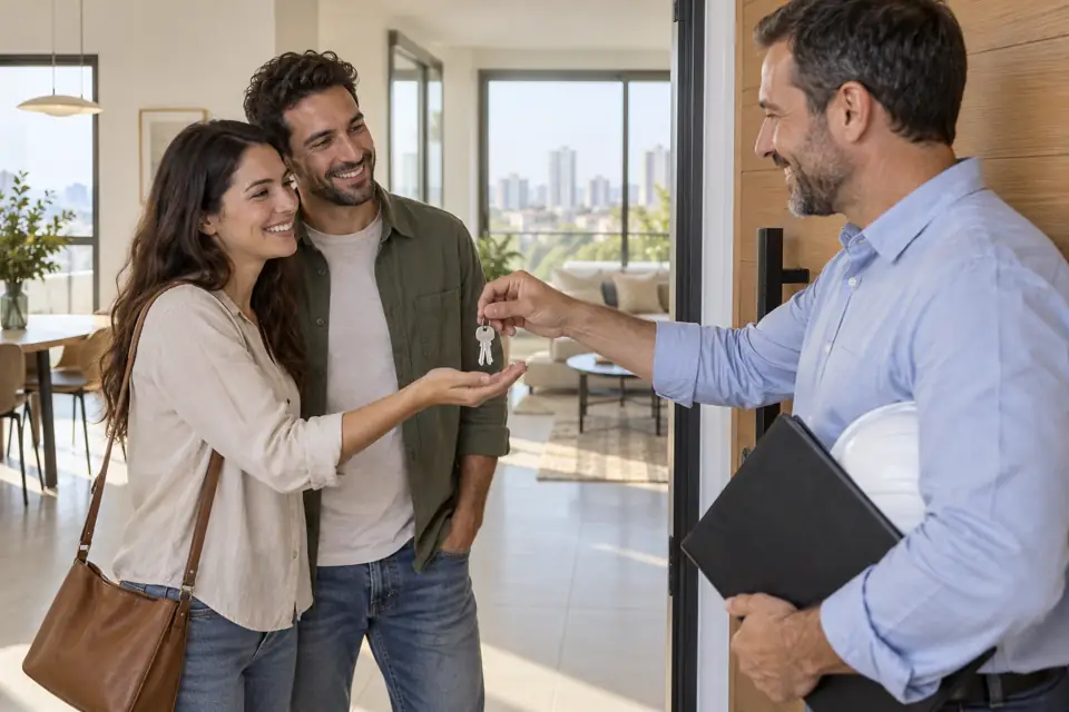 Remise des clés d'un appartement neuf en Israël
